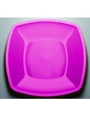 PLATO LLANO 23 cm FUCSIA 6 Ud/Paq