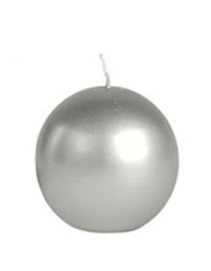 VELA BOLA   PLATA 8CM 1 Ud/Paq