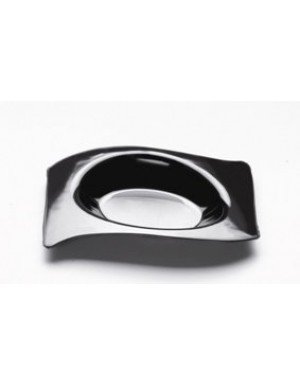 PLATO POSTRE FORMA  22 cm NEGRO 12 Ud/Paq