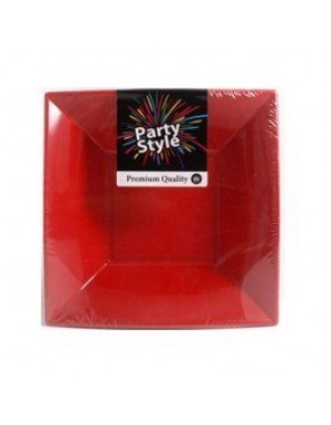PLATO POSTRE NICE COLOR ROJO 6 Ud/Paq