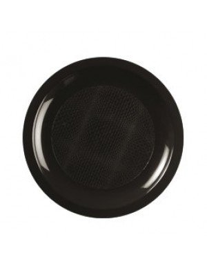 PLATO POSTRE PP 18,5 cm NEGRO 50 Ud/Paq  