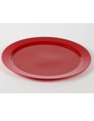 PLATO LLANO ROJO 23cm 10 Ud/Paq