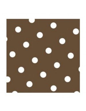 SERVILLETAS DOTS 20 x 20 cm MARRON (20 Ud/Paq)