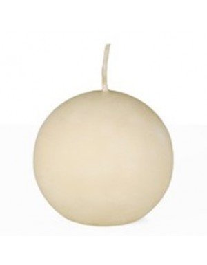 VELA BOLA   CREMA 8CM 1 Ud/Paq