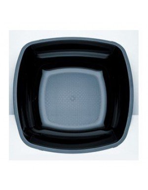 PLATO HONDO PS 18 cm NEGRO  25 Ud/Paq