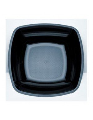 PLATO HONDO PS 18 cm NEGRO  25 Ud/Paq