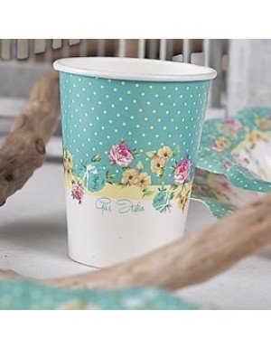 VASO CARTÓN 250 cc  SHABBY CHIC 10 Ud/Paq